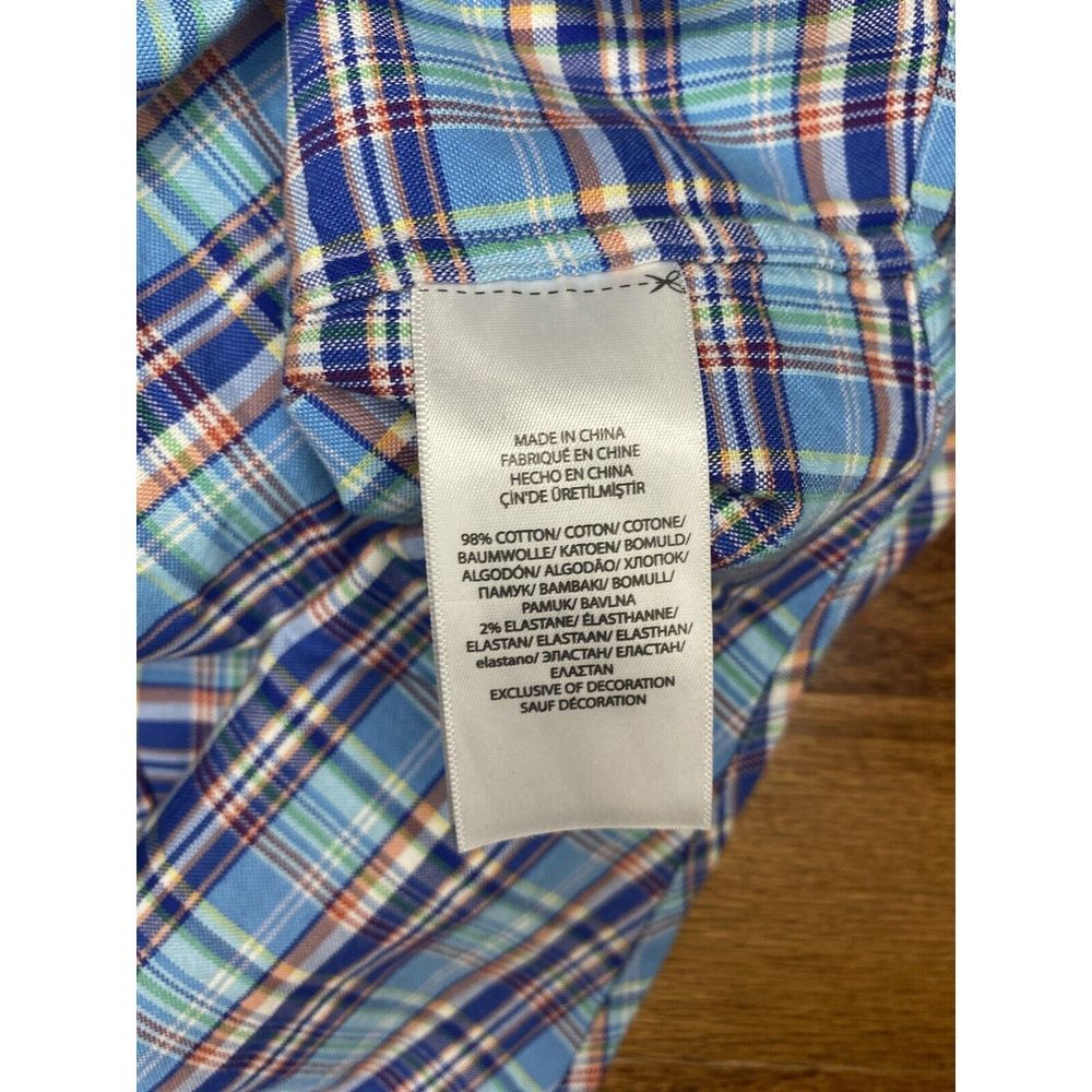Ralph Lauren‎ Slim Fit Stretch Oxford Striped Button Up Size XXL TTG - Picture 5 of 5